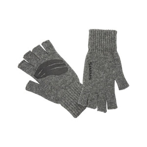 Simms Wool HalfFinger Mitt in Steel